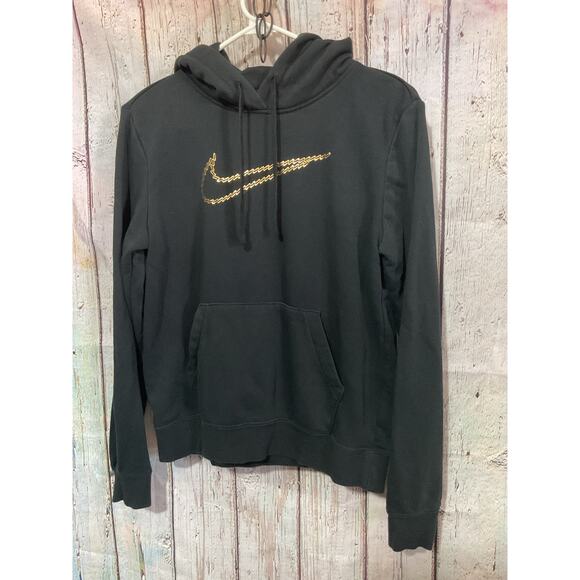 NEW Nike Hoodie Size XS Gold Metallic Swoosh - Picture 1 of 11